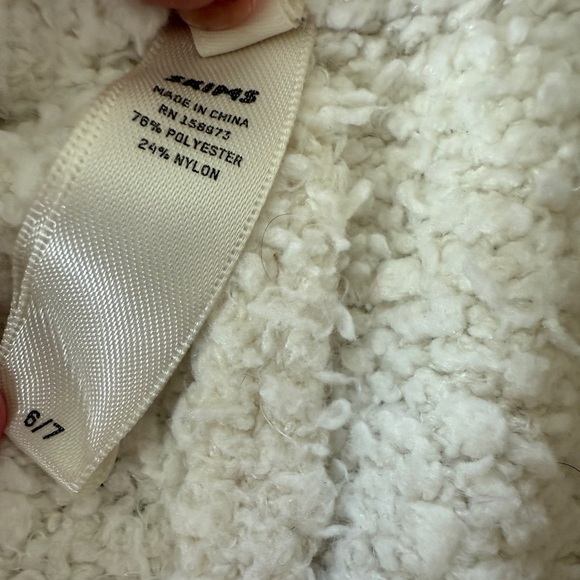 Skims Sweatpants White Youth Girls Sherpa Knit Polyester Size 6/7 - Picture 5 of 6